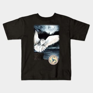 Flight of the Snowy Owl Kids T-Shirt